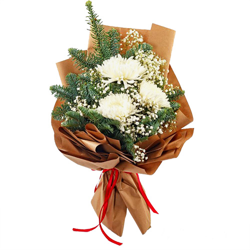 "Морозные узоры". Букет зимний