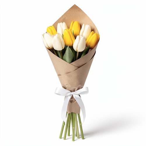 "Лучистое вдохновение ". Букет тюльпанов