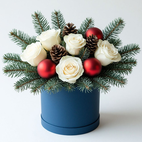 "Новогодний бриз". Букет в коробке